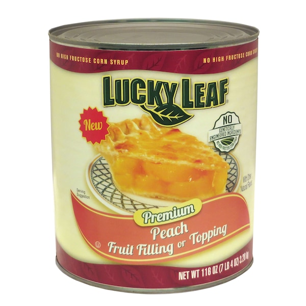 Lucky Leaf Premium Peach Fruit Filling Or Topping #10 Can, PK3